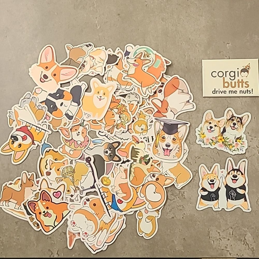 Corgi Dog Sticker Magnet Pack Bundle Stationary Teacher Fun Decorative Class Art